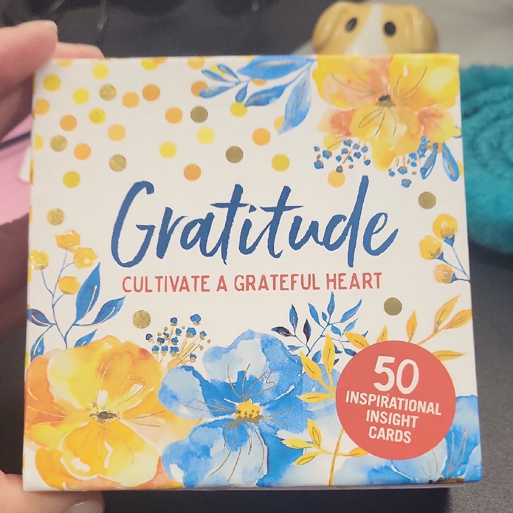 Gratitude Inspirational Insight Cards - Blue and Gold